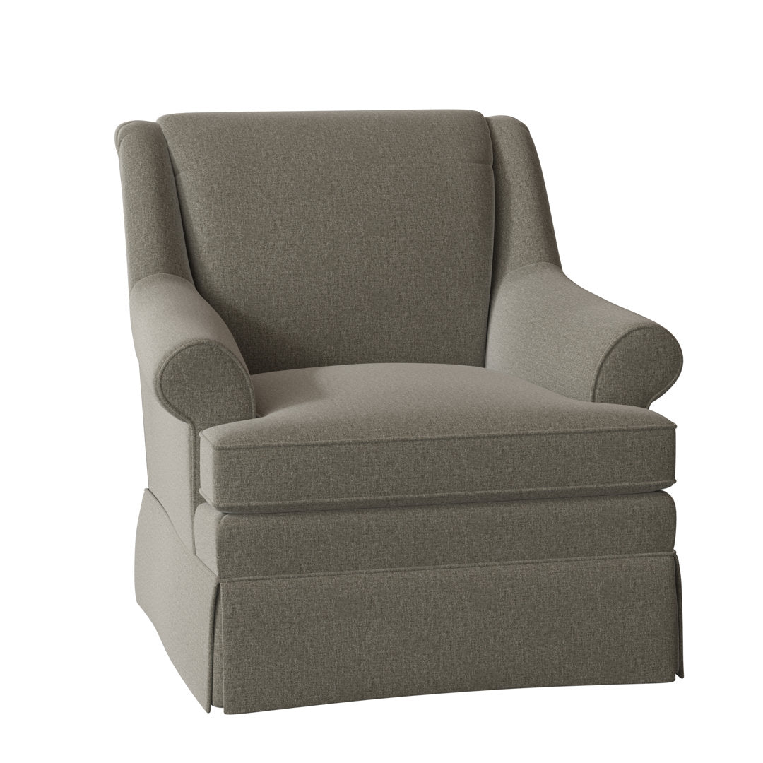Amrin 35" Wide Armchair Lark Manor™ Arm Covers: No, Body Fabric: Craftwood 16 Gray Performance Chenille