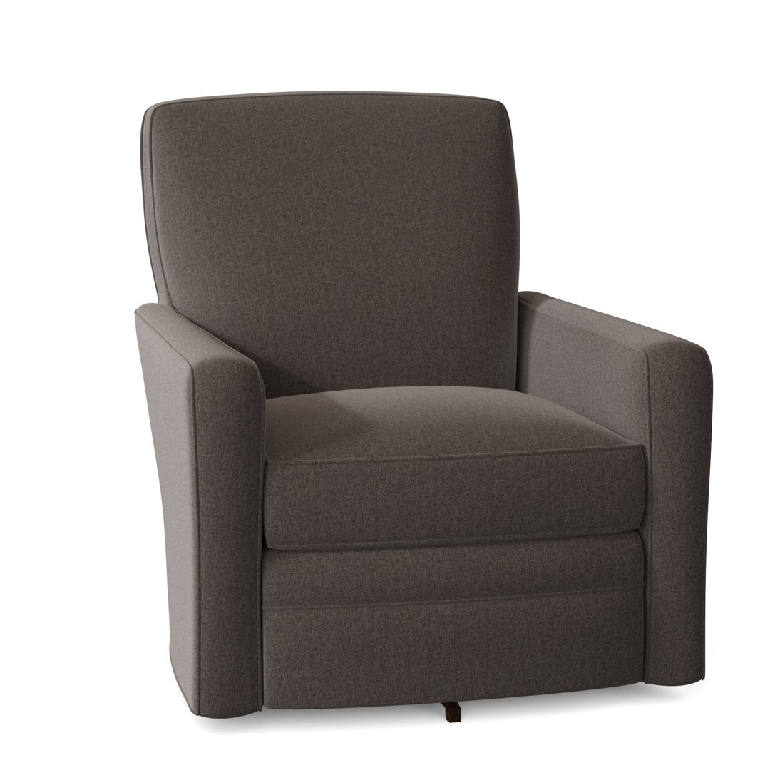 Idana 32" Wide Swivel Armchair Birch Lane™ Arm Covers: No, Body Fabric: Handsome 41 Gray Performance Twill