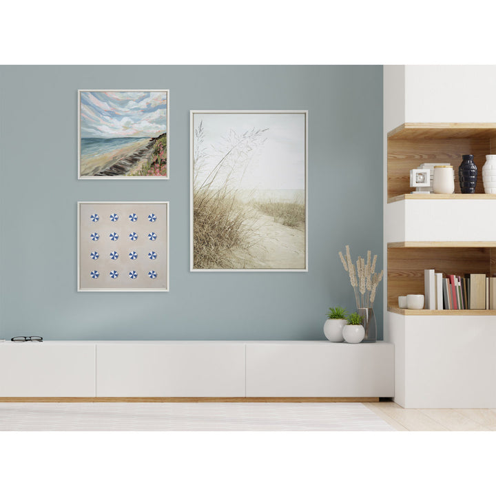 Dovecove Sylvie Beach Grasses Framed Canvas By Emiko And Mark Franzen Of F2images 23X33 White Dovecove Size: 28" x 38" Format: White