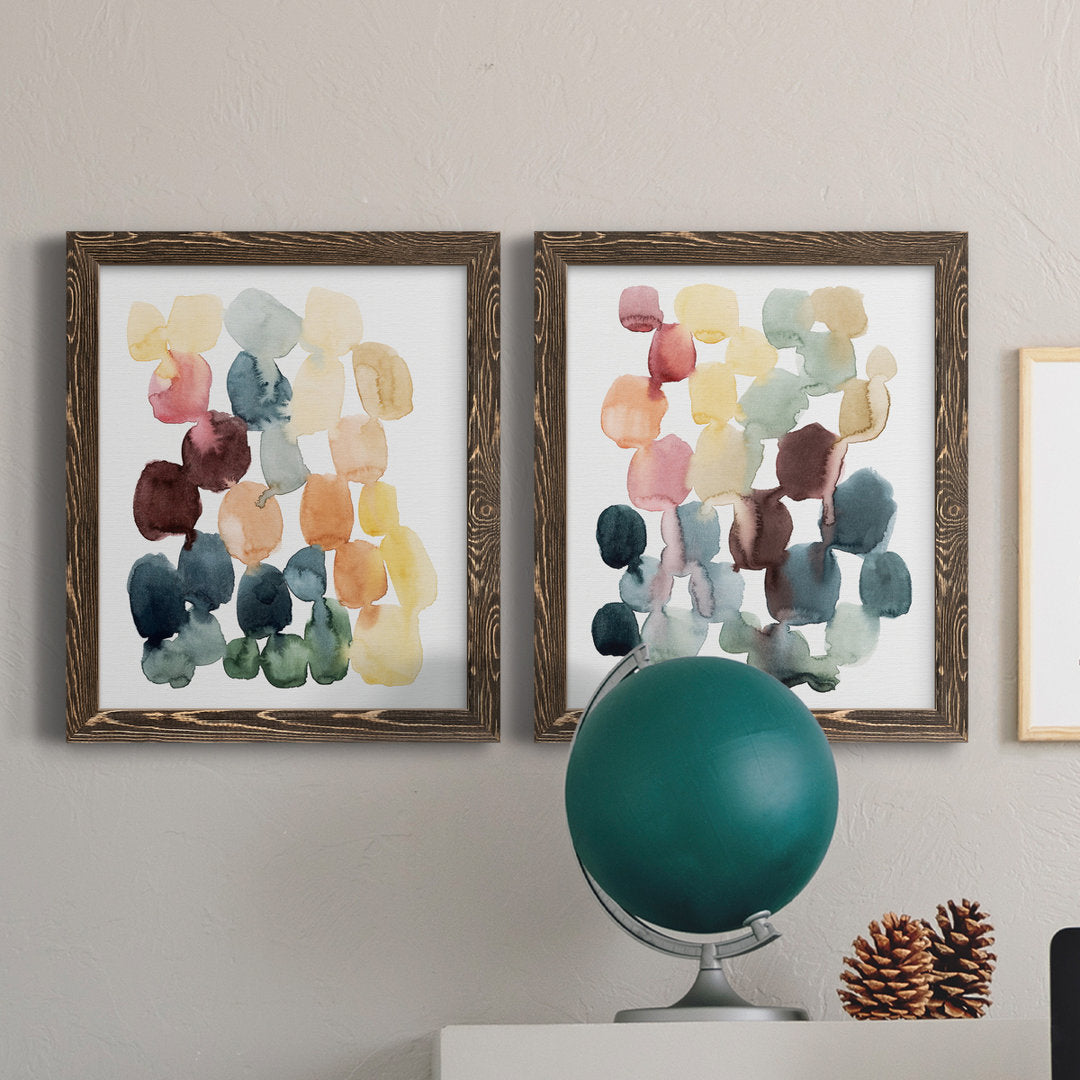 Desert Stones I - 2 Piece Picture Frame Painting Set on Canvas Wade Logan® Size: 24" H x 36" W x 1.5" D Format: Walnut Framed Canvas