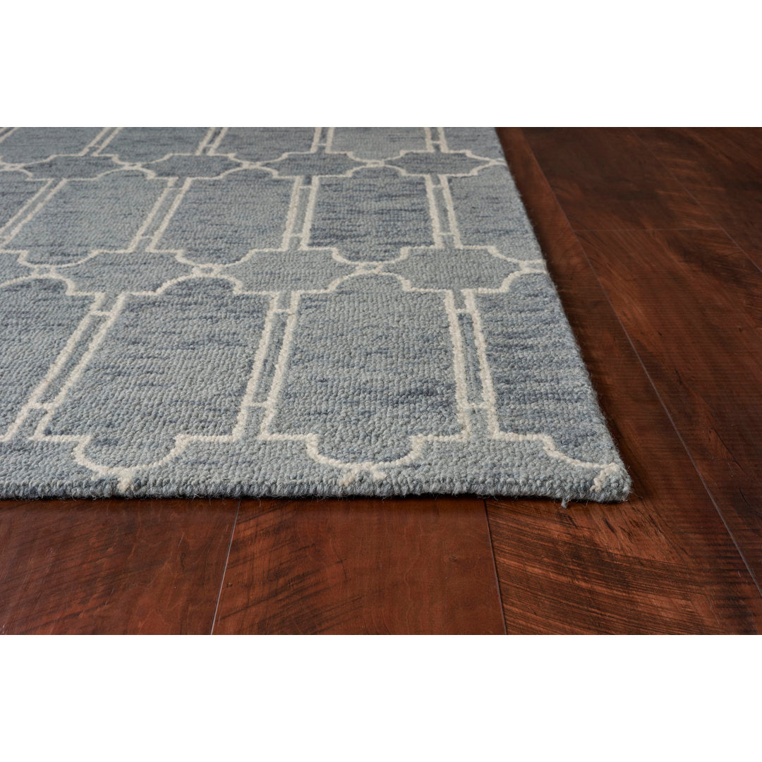 McAlester Geometric Handmade Tufted Wool Gray Area Rug House of Hampton® Rug Size: Rectangle 9' x 12'