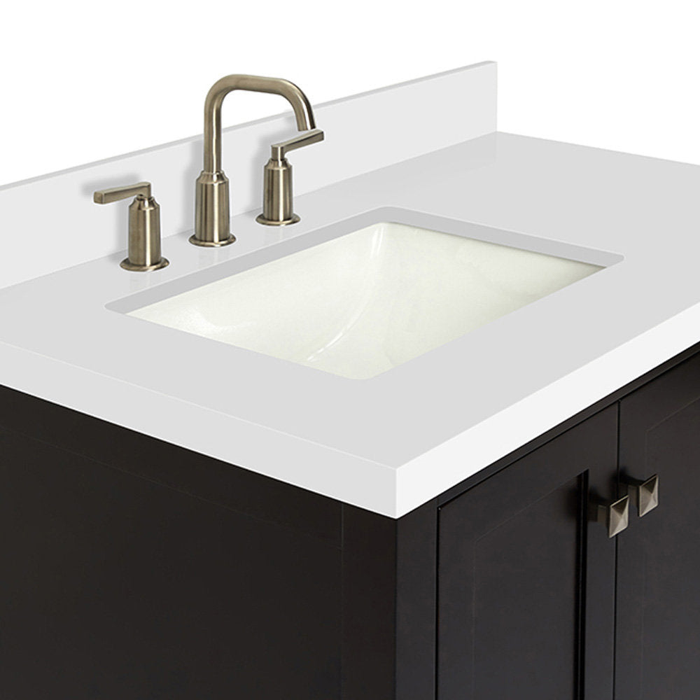 Amariani 37" Single Bathroom Vanity Set Latitude Run® Base Finish: Espresso, Hardware Finish: Satin Nickel