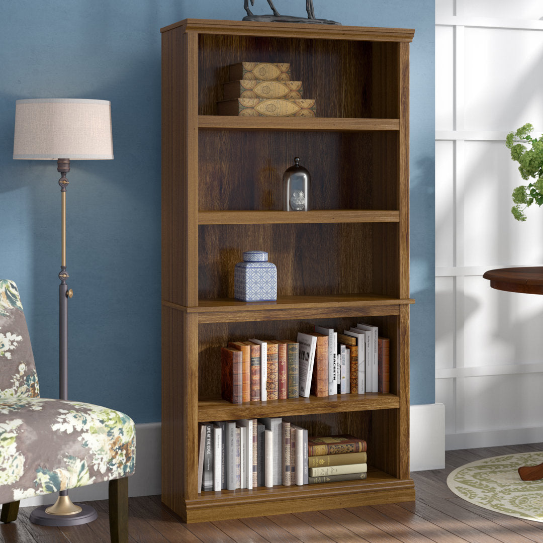 Alexsia 69.76" H x 35.28" W Standard Bookcase Lark Manor™ Color: Oiled Oak
