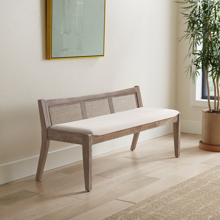 Donner Cane Back Cushioned Bench Joss & Main