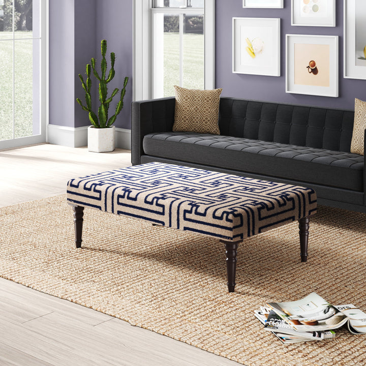 Gilyard 52" Rectangle Geometric Standard Ottoman Langley Street®