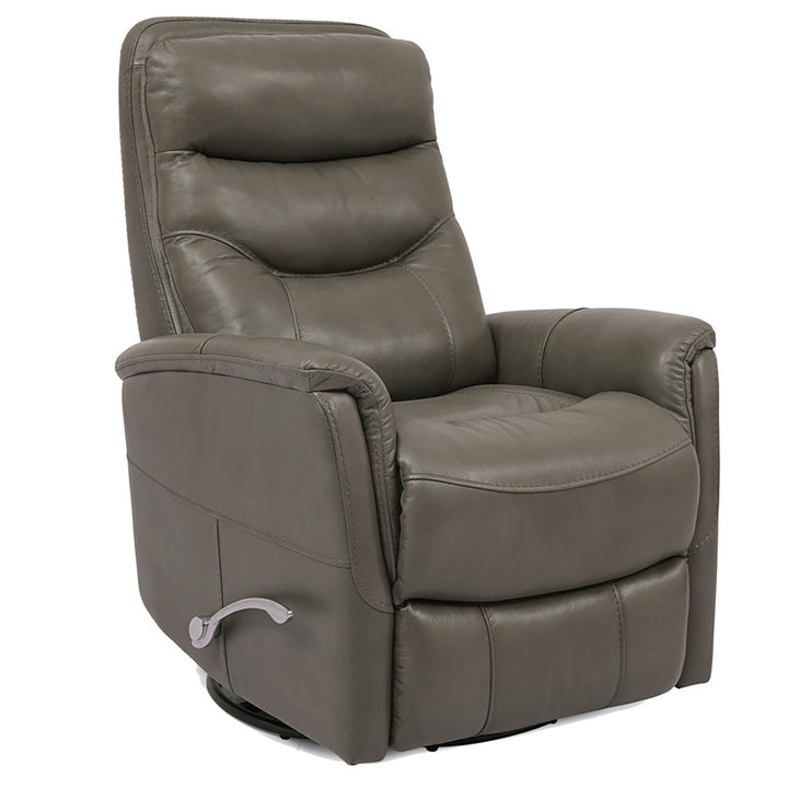 30" Top Grain Leather Manual Swivel Glider Recliner with Flared Arms Red Barrel Studio® Upholstery Color: Ice Genuine Leather