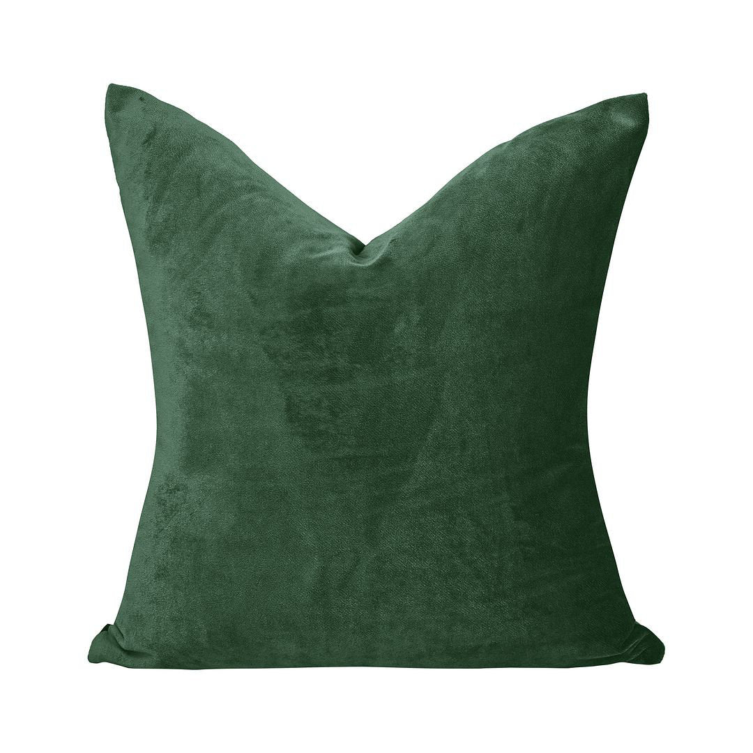 Velvet Throw Square Pillow Cover (Set of 2) Lilijan Home & Curtain Color: 32 Bottle Green Size: 20" x 20"