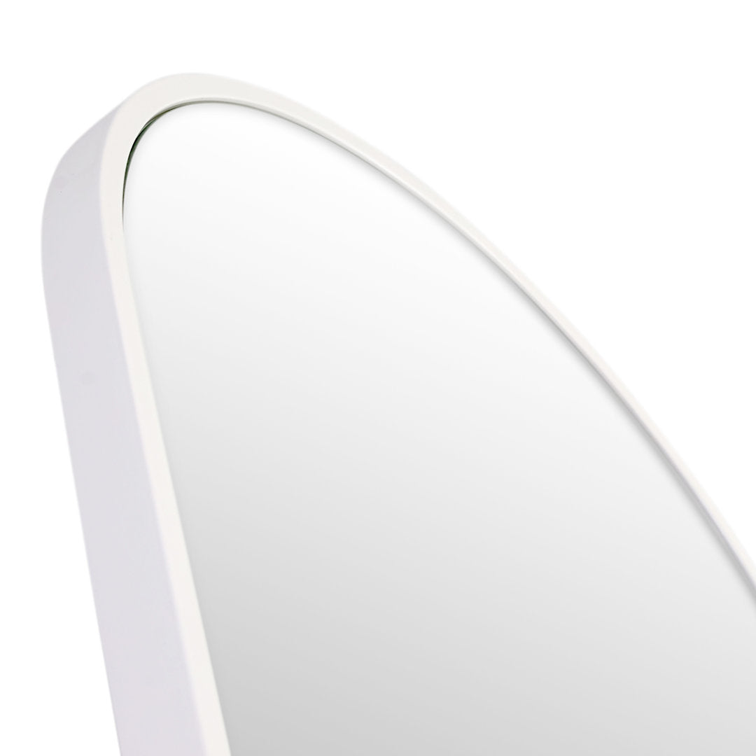 Kira Arched Mirror Glass Warehouse Size: 40'' X 60'' Finish: White
