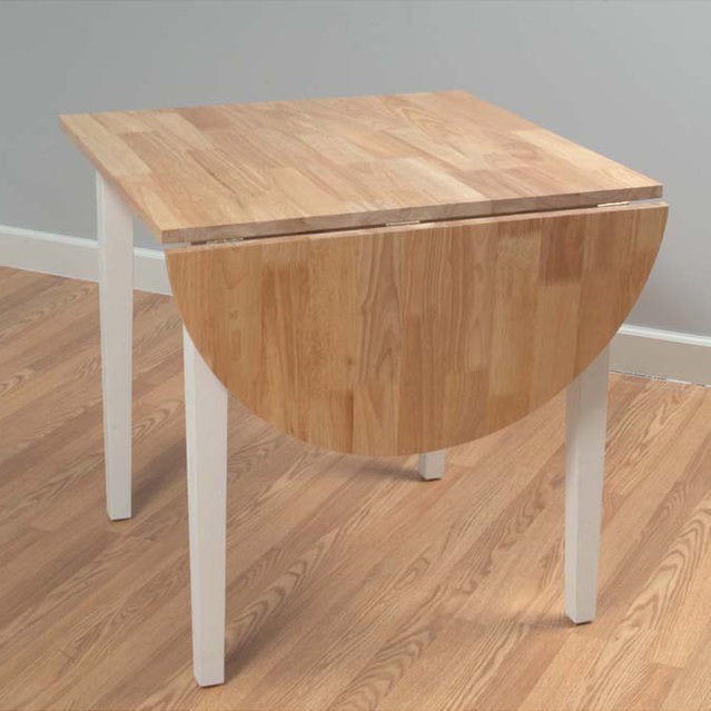 Castellon Drop Leaf Rubber Solid Wood Dining Table Charlton Home® Color: White
