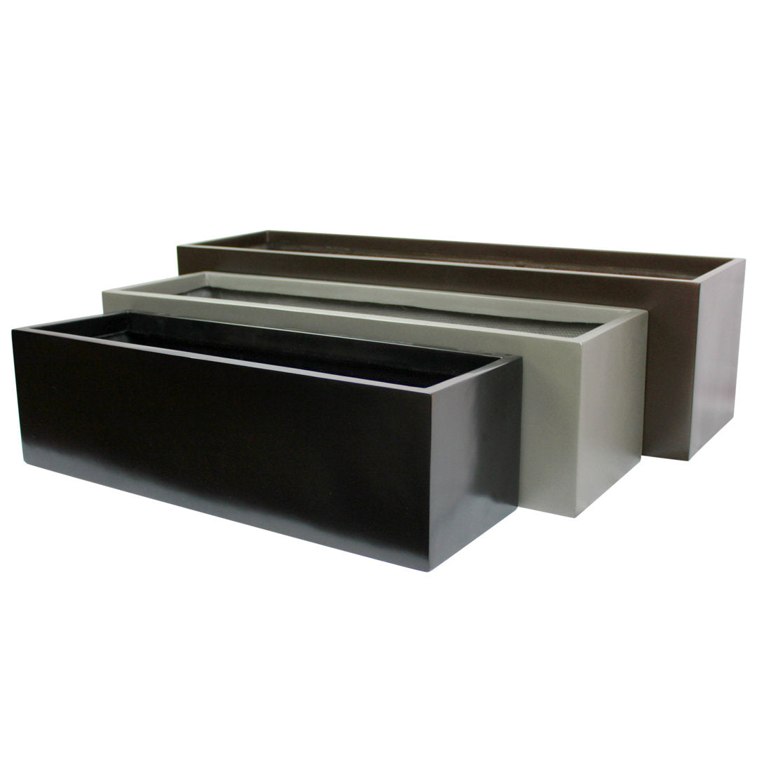 Cogburn Belmont Rectangle Planter Box Sol 72 Outdoor™ Color: Gray Size: 8" H x 24" W x 8" D
