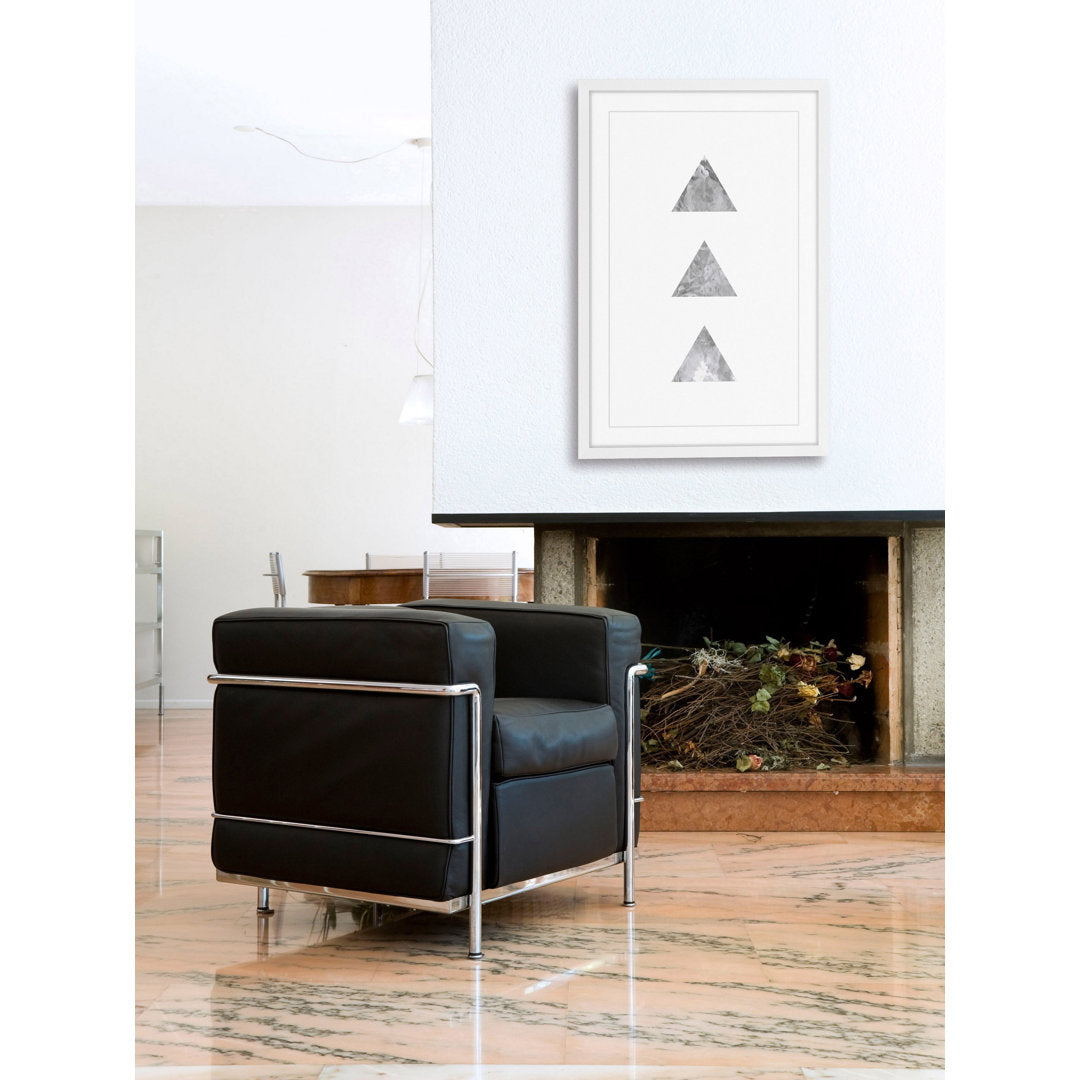 Tri' by Bryon White Framed Painting Print on Paper Marmont Hill Size: 45" H x 30" W x 1.5" D