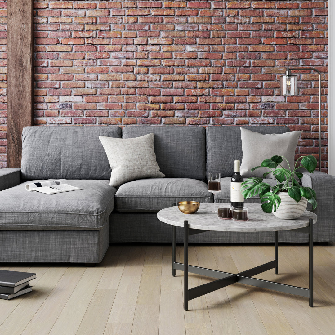 Belynda Cross Legs Coffee Table Wrought Studio™ Color: Black