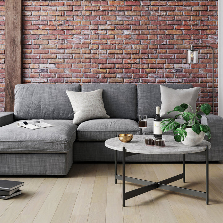 Belynda Cross Legs Coffee Table Wrought Studio™ Color: Black