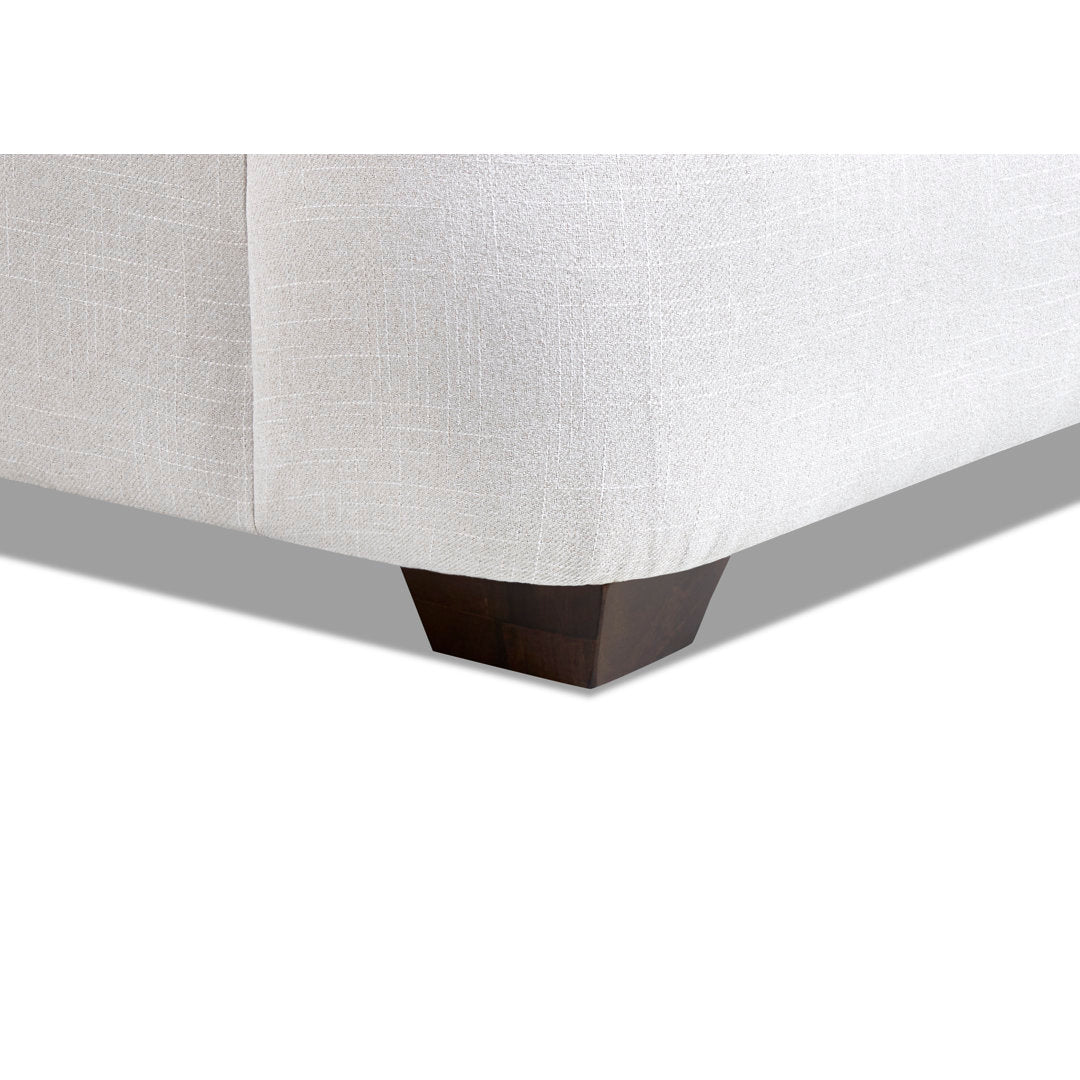 Emilio 65" Recessed Arm Loveseat With Reversible Cushions Wayfair Custom Upholstery™ Fabric: Classic Bleach White Twill