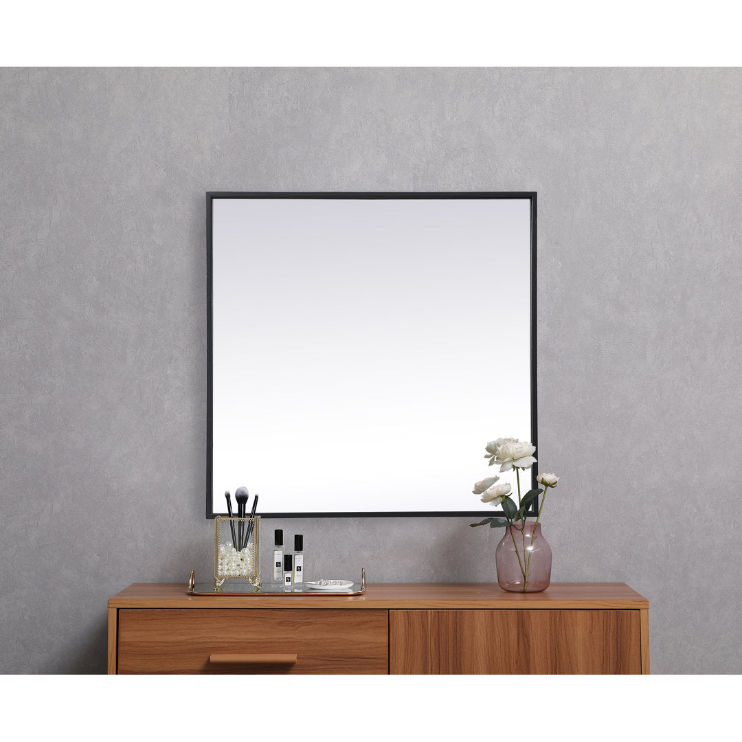 Valparaiso Accent Mirror Wade Logan® Size: 24"  x 24"  Finish: Black