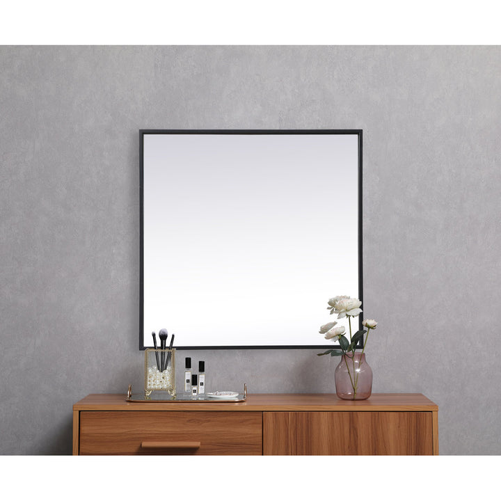 Valparaiso Accent Mirror Wade Logan® Size: 24"  x 24"  Finish: Black