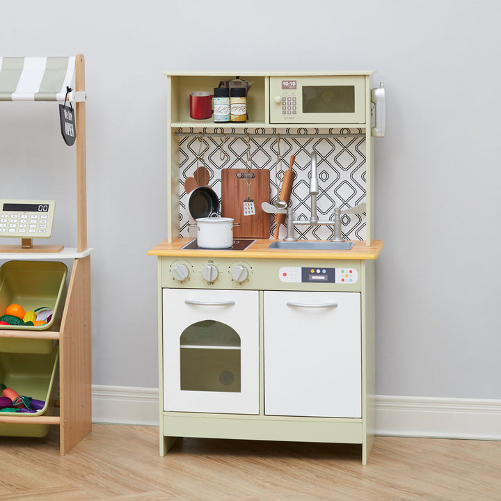 Teamson Kids Little Chef Boston Wooden Play Kitchen Teamson Kids Color: Beige