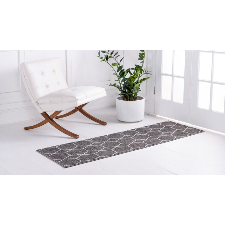 Debrodie Geometric Dark Gray Area Rug George Oliver Rug Size: Runner 2' x 6'1"
