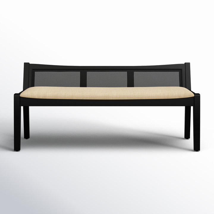 Donner Cane Back Cushioned Bench Joss & Main