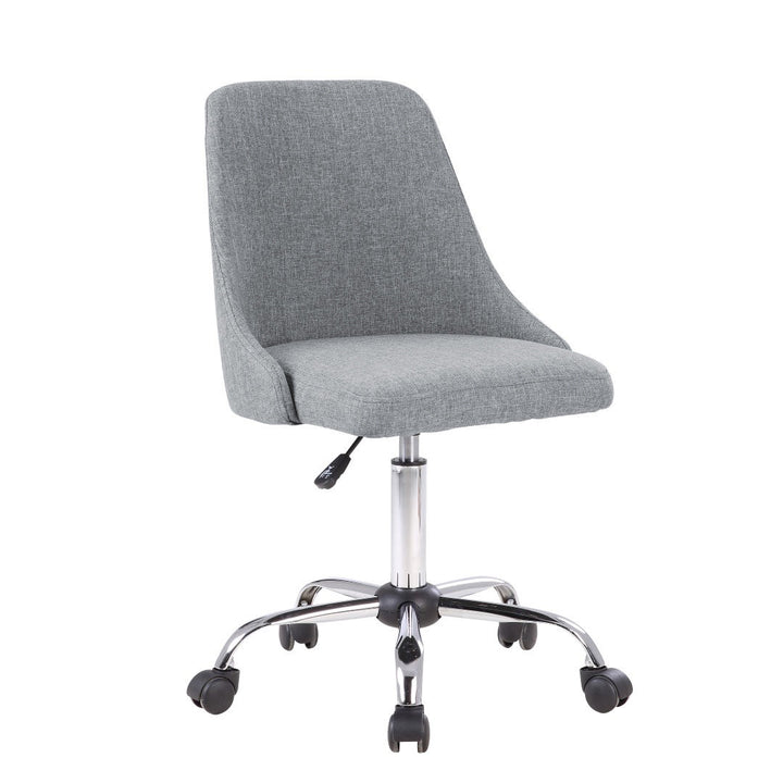 Natalia Fabric Upholstered Office Chair with Chrome Base Etta Avenue™ Teen Upholstery Color: Gray