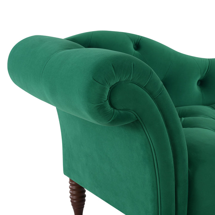 Kannon Tufted Right-Arm Chaise Lounge Willa Arlo™ Interiors Fabric: Velvet Ultramarine Green