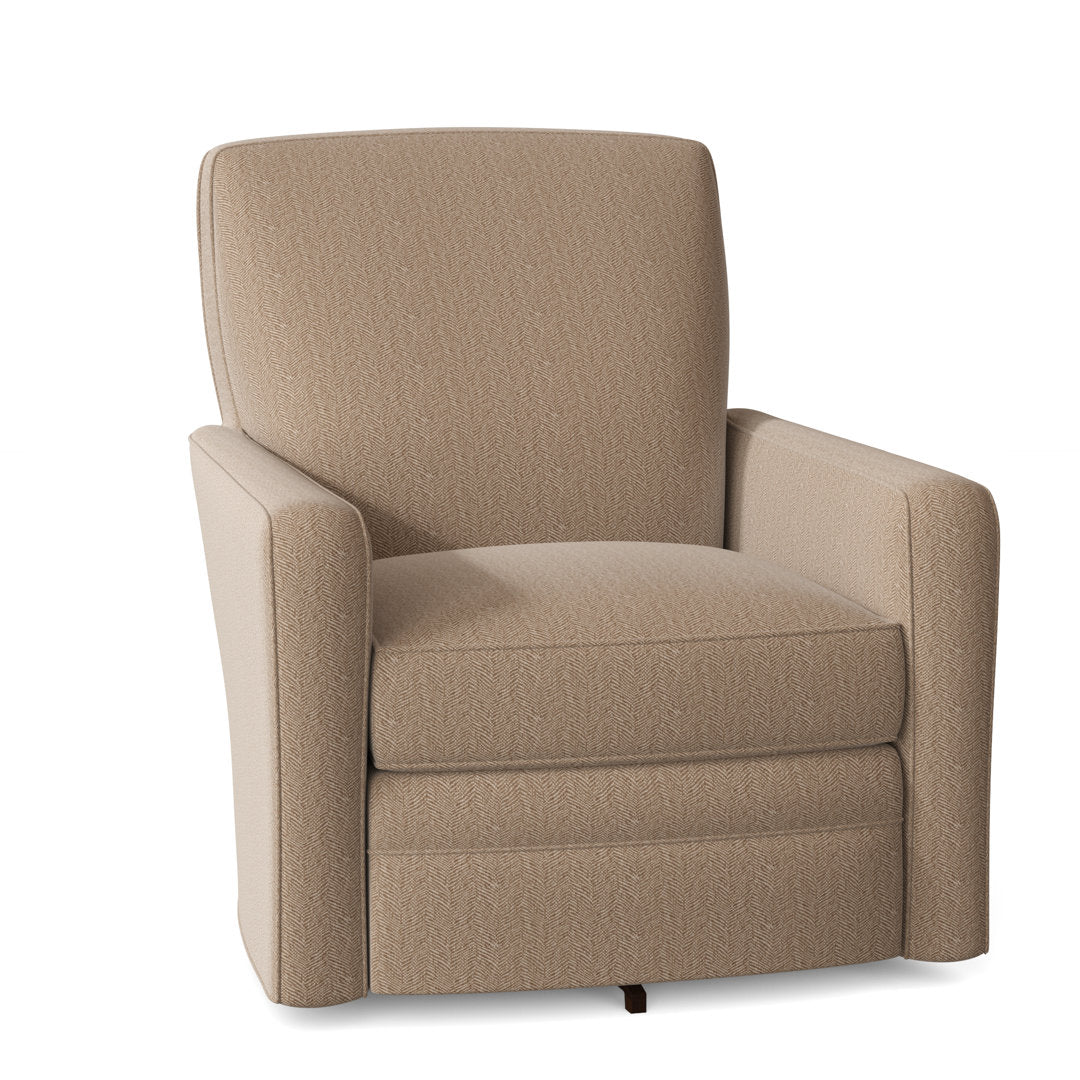 Idana 32" Wide Swivel Armchair Birch Lane™ Arm Covers: Yes, Body Fabric: Beantown 10 Sand Performance Chenille