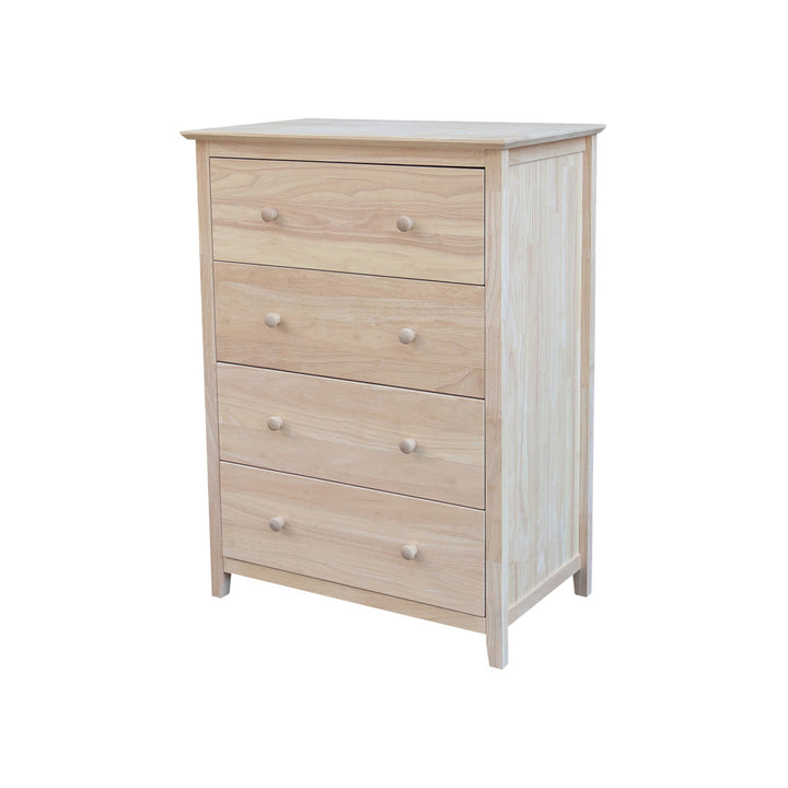 Dufrene Solid Wood 4 Drawer Dresser Highland Dunes Color: Unfinished