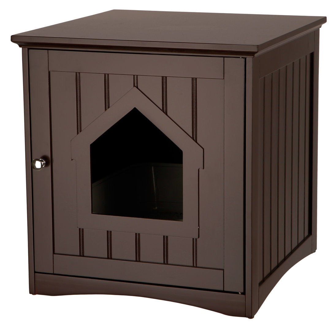 TRIXIE Small Cat Litter Box Enclosure Hide Litter Indoor Cat Home Cat Furniture Accent Table TRIXIE Color: Brown