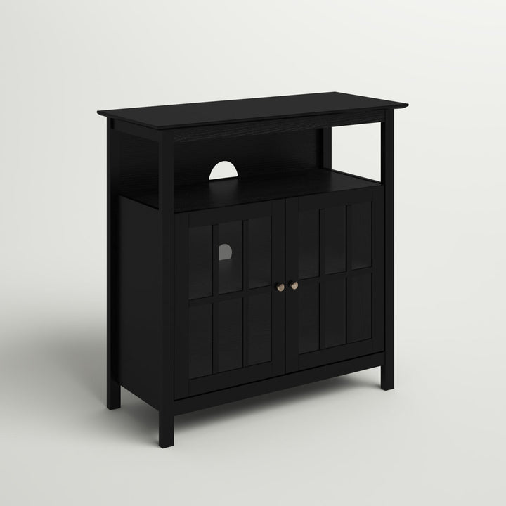 Bamard 40" TV Stand with Storage Cabinets Beachcrest Home™ Color: Black