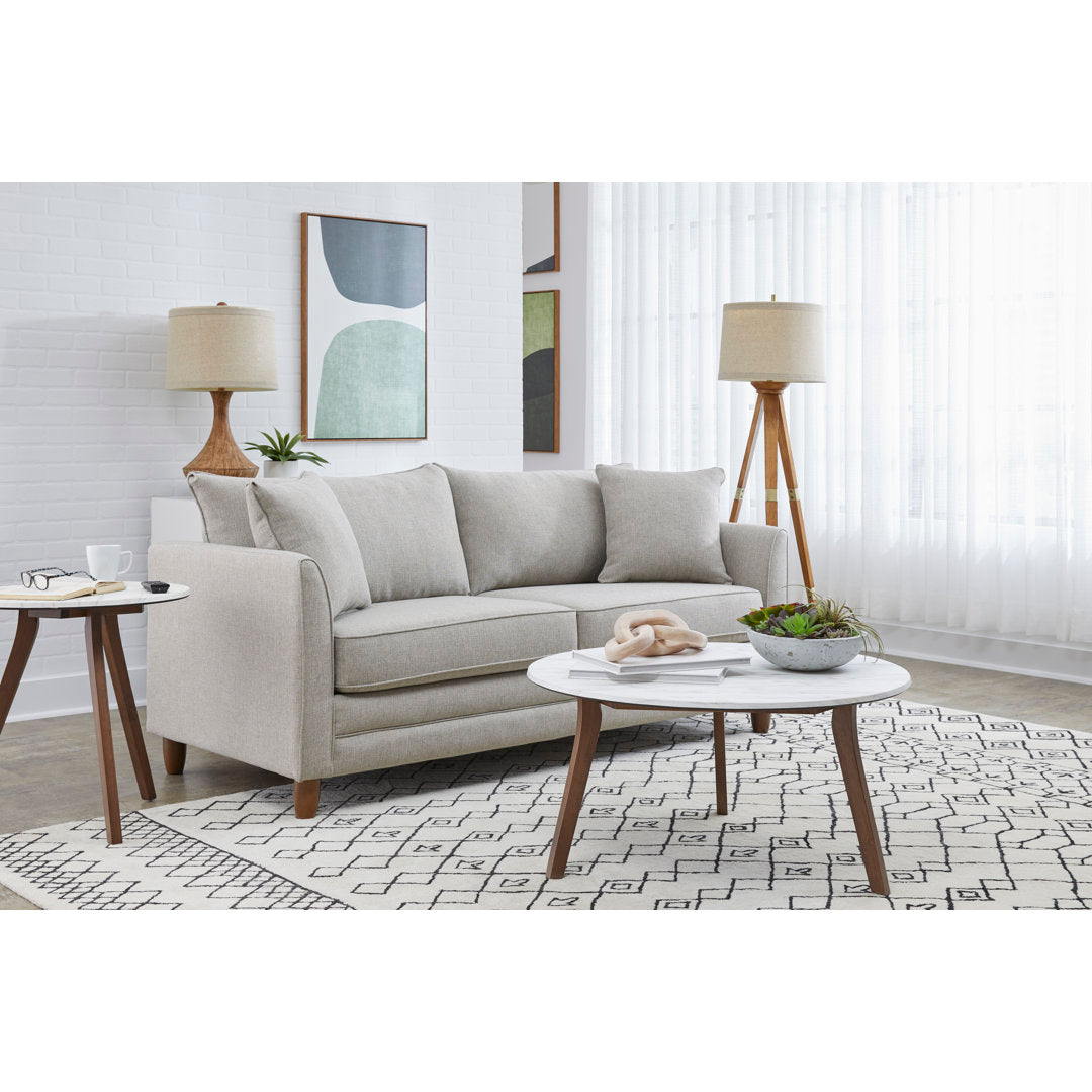 Kodie 77'' Upholstered Sleeper Sofa Joss & Main Fabric: Drusky Ivory Sustain® Basketweave