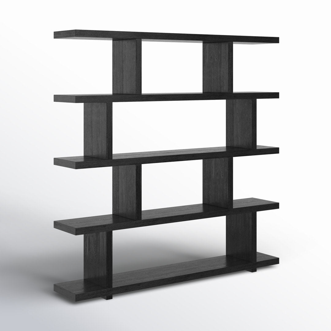 Annora 63" H x 63" W Geometric Bookcase AllModern Color: Black