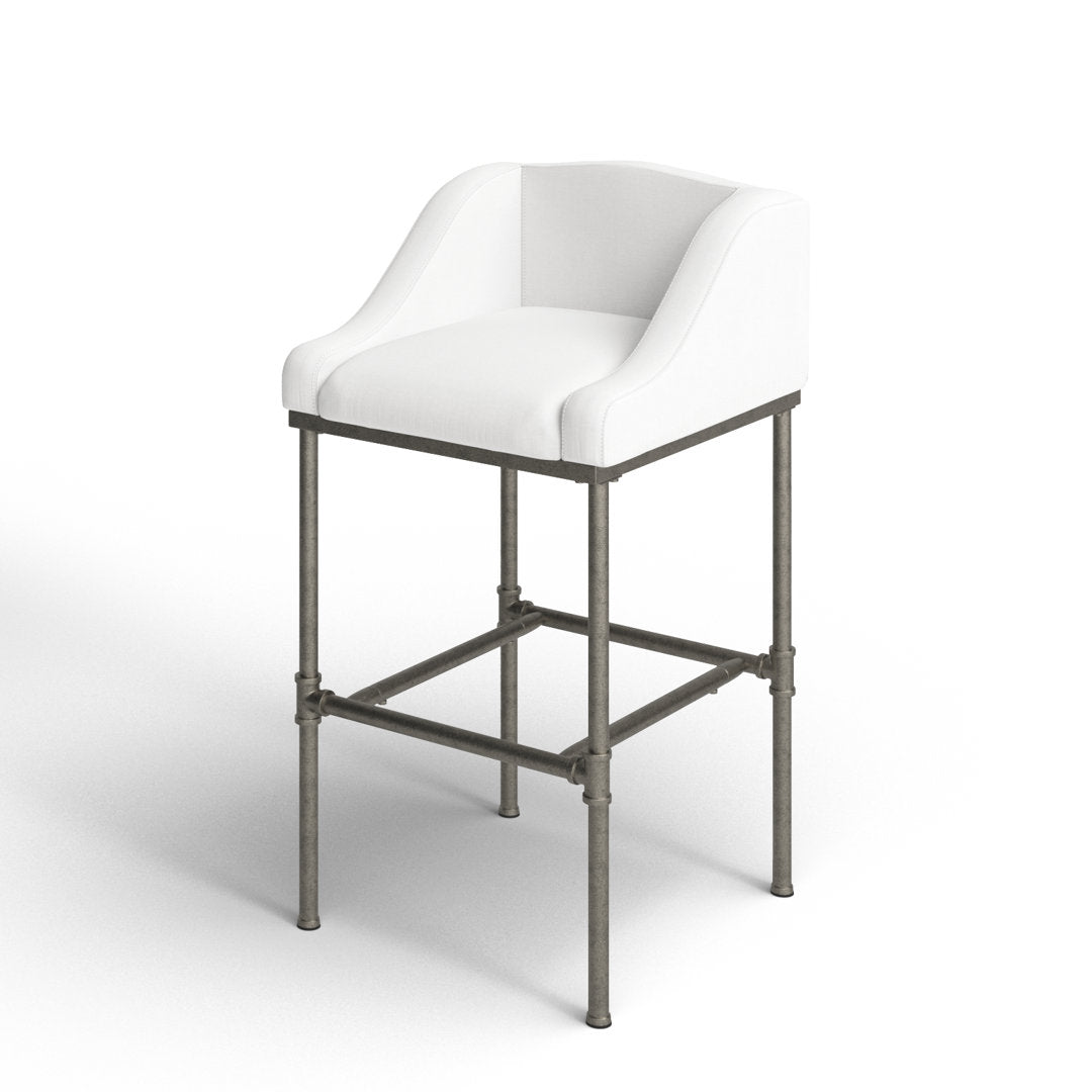 Halltown Metal Counter or Bar Height Stool Ophelia & Co. Seat Color: White Seat Height: Bar Stool (30" Seat Height)
