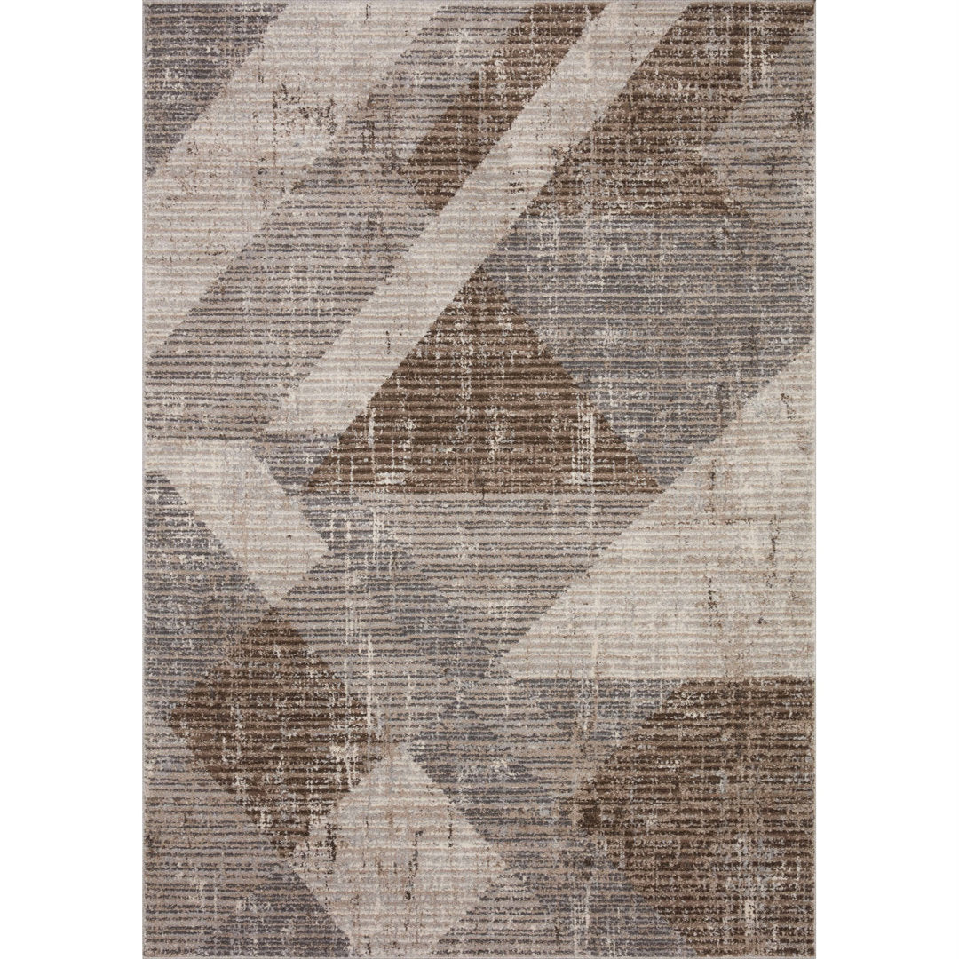 Sidwell Geometric Brown/Gray Area Rug Corrigan Studio® Rug Size: Rectangle 2' x 3'