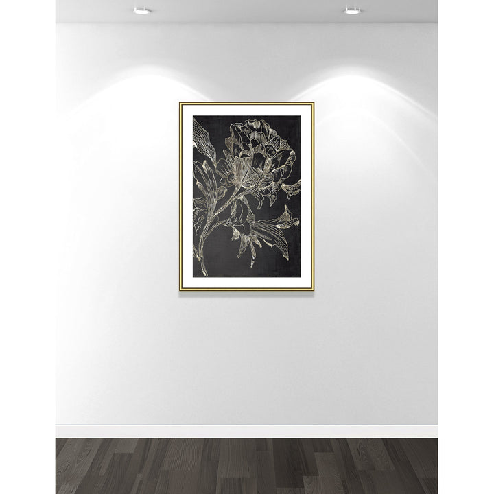 Golden Flower Folklore I by Asia Jensen - Picture Frame Graphic Art Print Joss & Main Size: 42.75" H x 30.75" W Format: Gold Framed