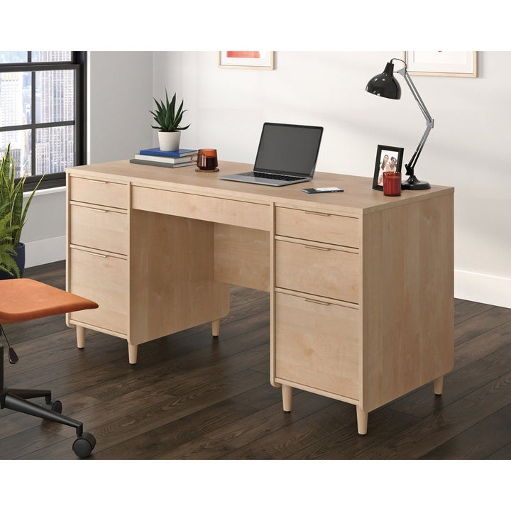 Ausherman Desk Millwood Pines Color: Natural Maple