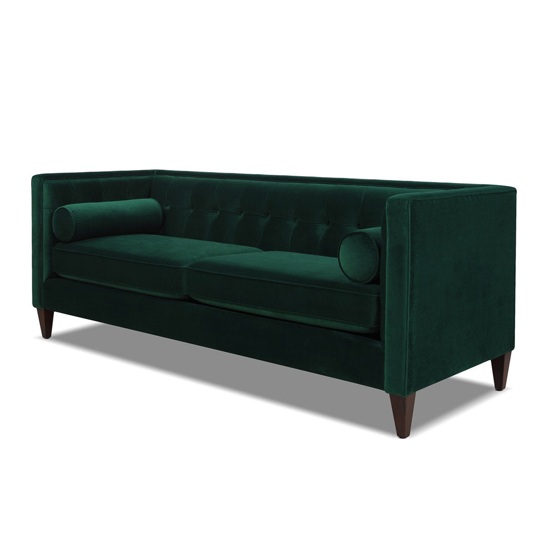 Allia 84" Tuxedo Arm Sofa Langley Street® Upholstery Color: Evergreen Velvet