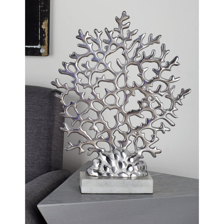 Sizer Aluminum Coral Marble Base Sculpture Highland Dunes