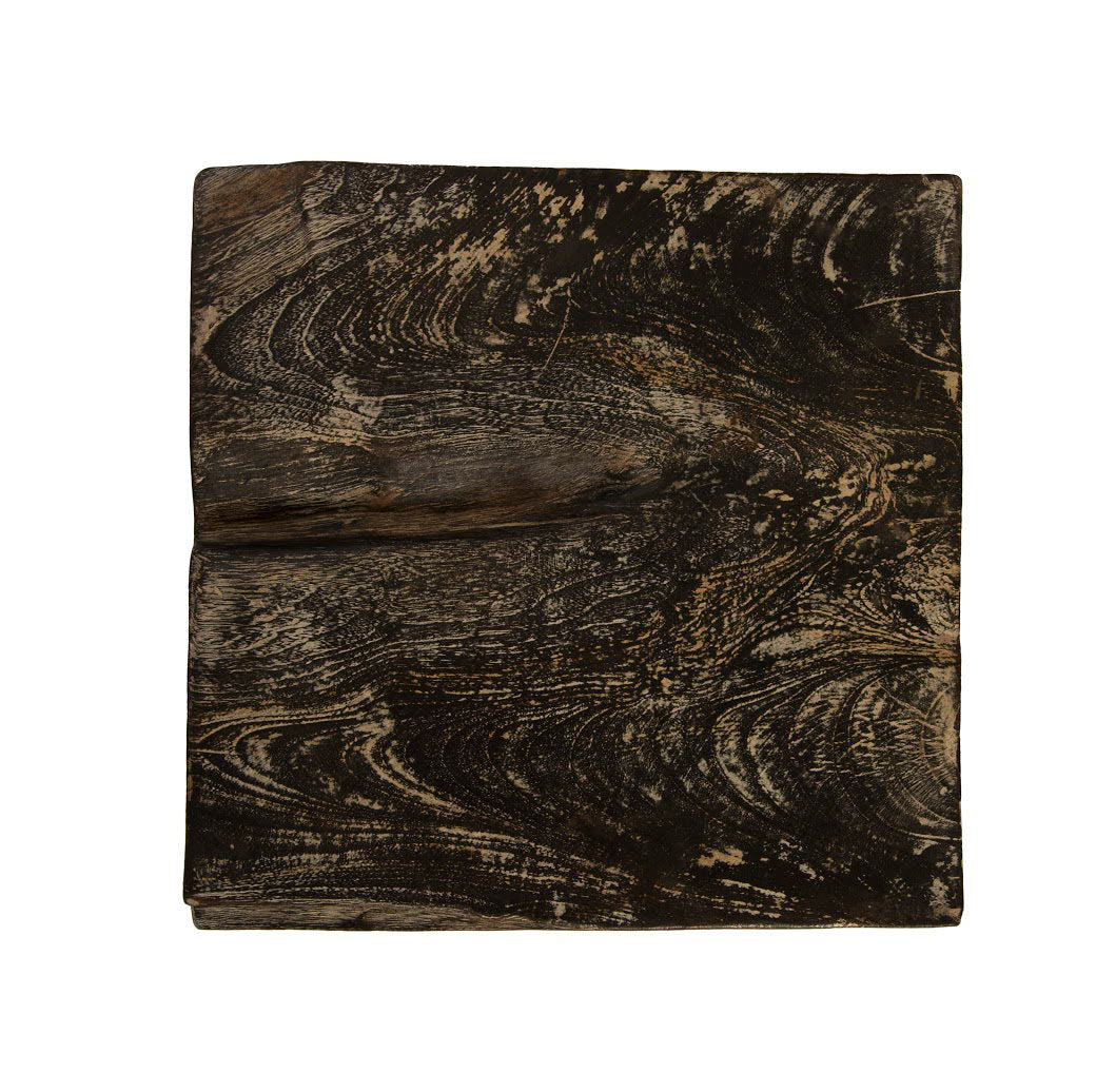 Black Wash Solid Wood Accent Stool Phillips Collection