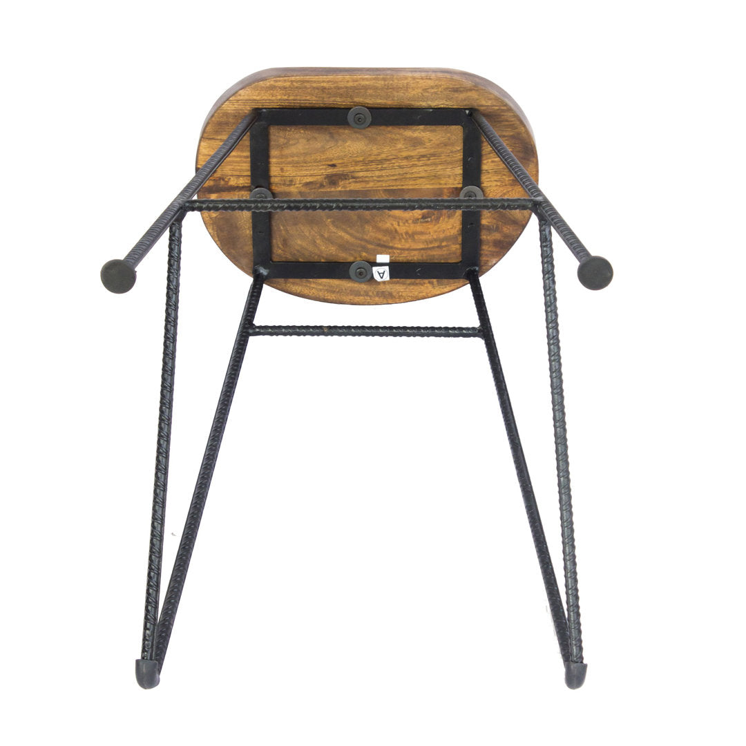 Travon Solid Wood 28" Bar Stool Union Rustic