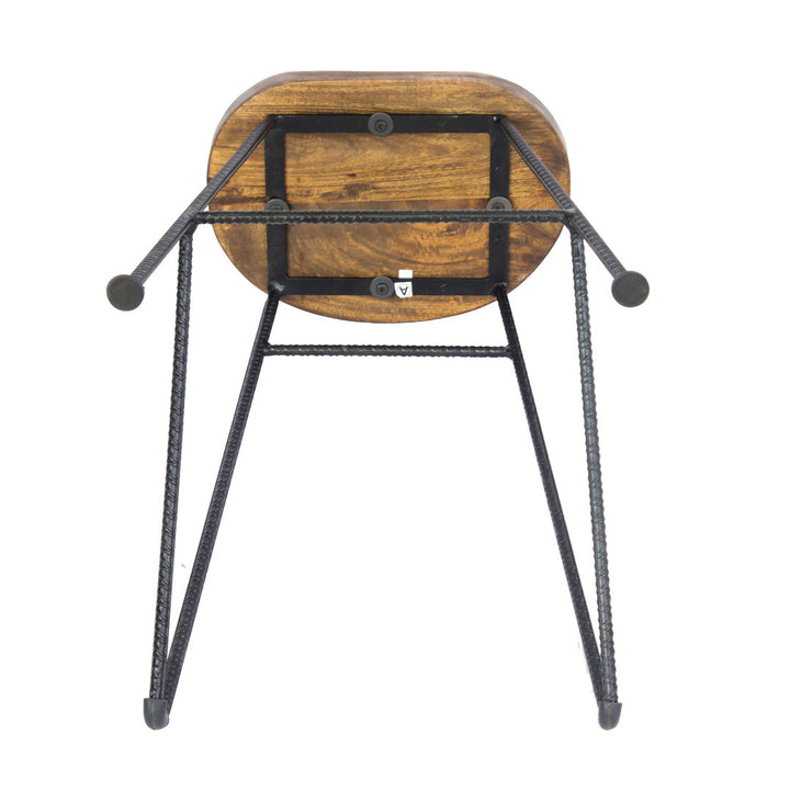Travon Solid Wood 28" Bar Stool Union Rustic