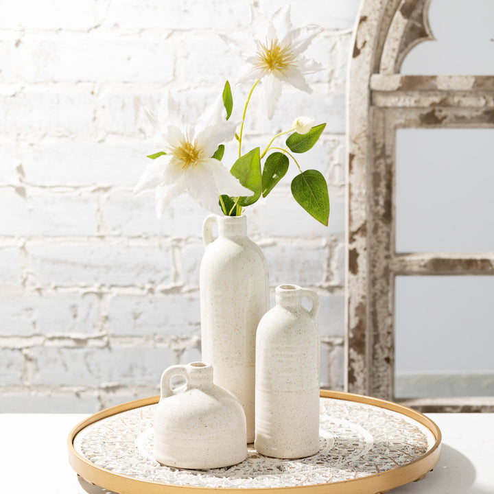 Cabell Ceramic Decorative Bottle Gracie Oaks Color: White