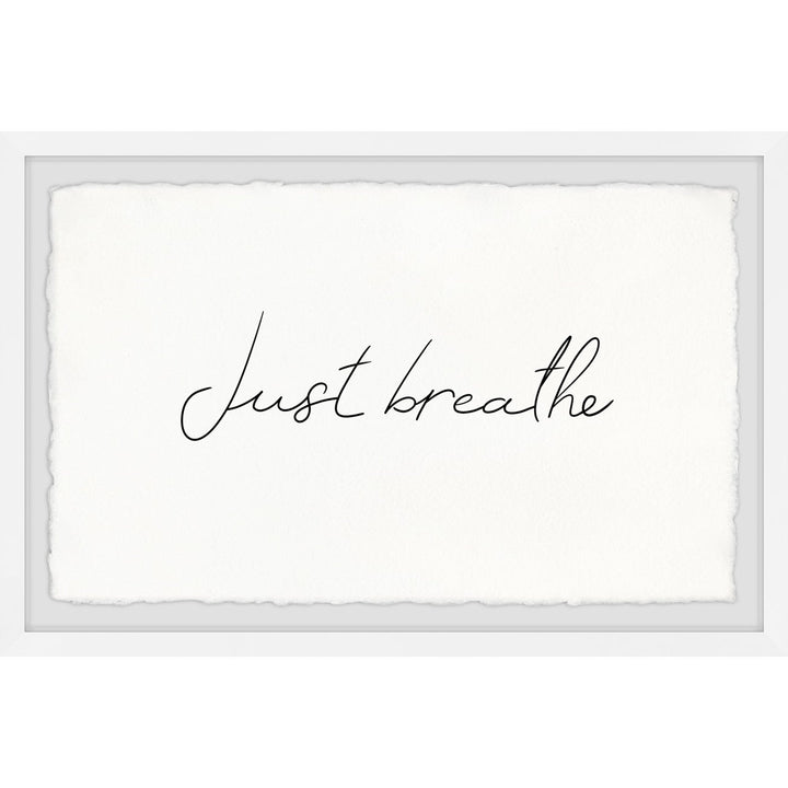 Keep Breathing - Picture Frame Textual Art Print on Paper Red Barrel Studio® Size: 12" H x 18" W x 1.5" D