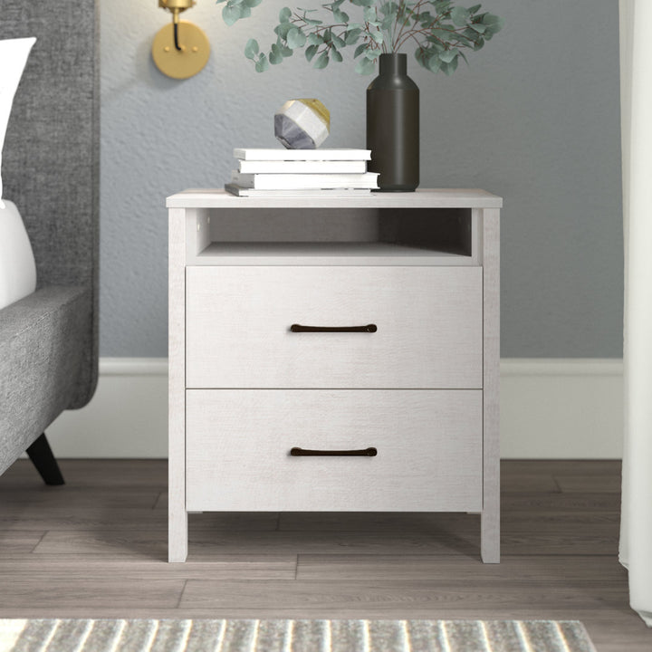 Allysyn 22.7" 2 Drawer Nightstand Wade Logan® Color: Dusty Gray Oak