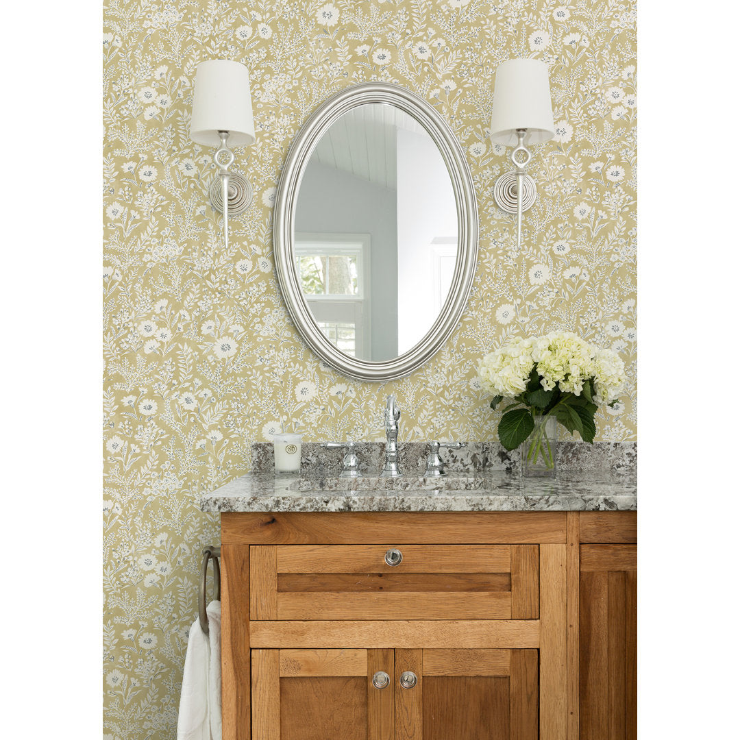 33' L x 20.5" W Wallpaper Roll Lark Manor™ Color: Yellow
