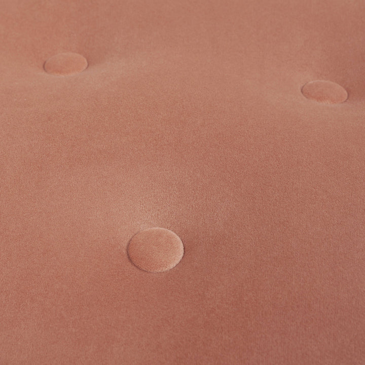Neptune 24" Wide Tufted Round Cocktail Ottoman Astoria Grand Body Fabric: Peach Orange Velvet
