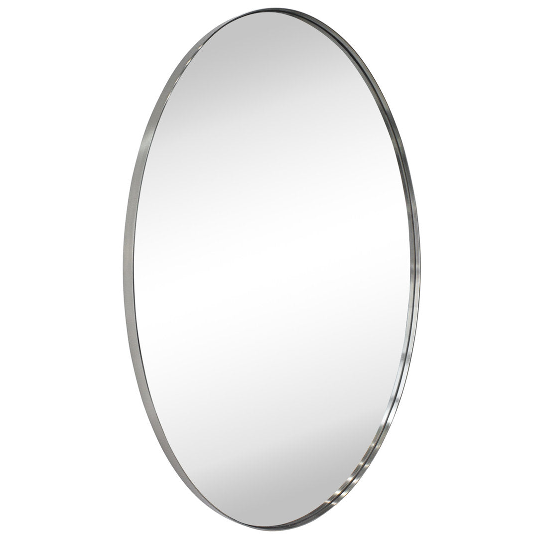 Javell Bathroom Mirror Ebern Designs Size: 36" x 24" Finish: Brushed Nickel