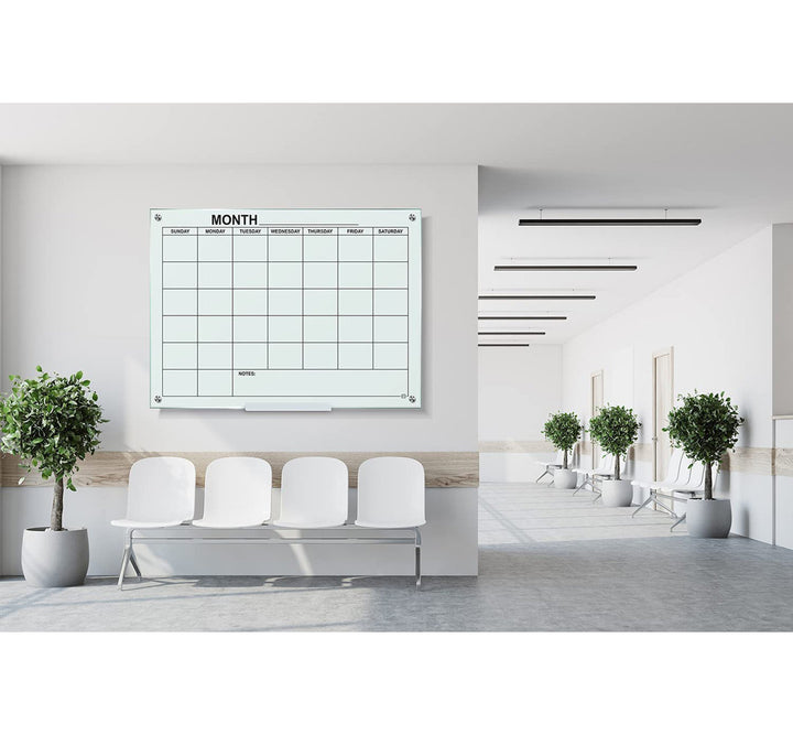 Wall Mounted Monthly Glass Calendar 34" x46" Scribbledo