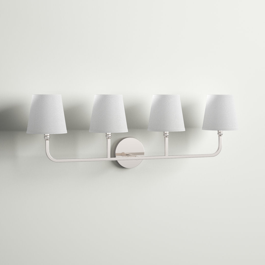 Climsland Dimmable Vanity Light Three Posts™ Number of Lights: 4, Finish: Polished Nickel