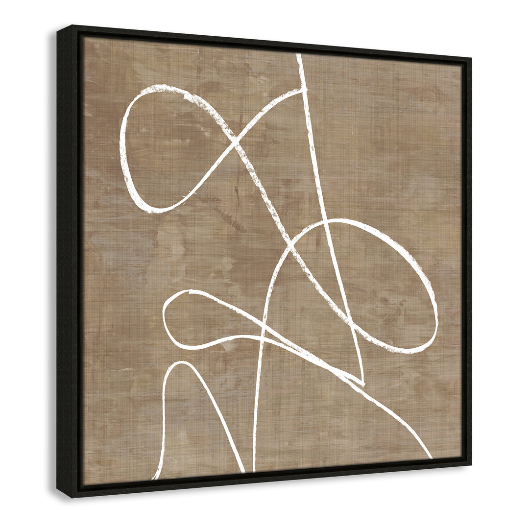 Swooping Lines - Floater Frame Painting on Canvas Joss & Main Size: 25.5" H x 25.5" W x 2" D Format: Espresso