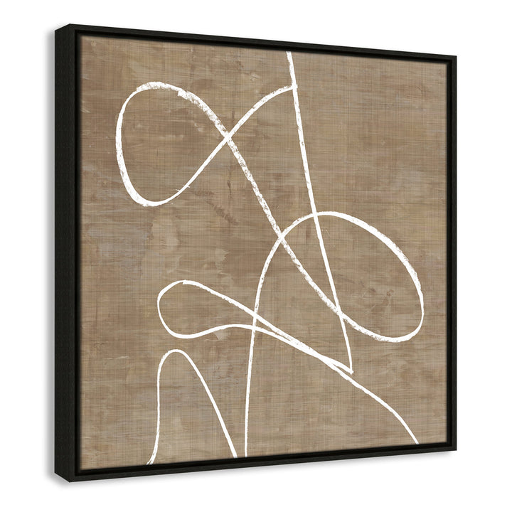 Swooping Lines - Floater Frame Painting on Canvas Joss & Main Size: 25.5" H x 25.5" W x 2" D Format: Espresso